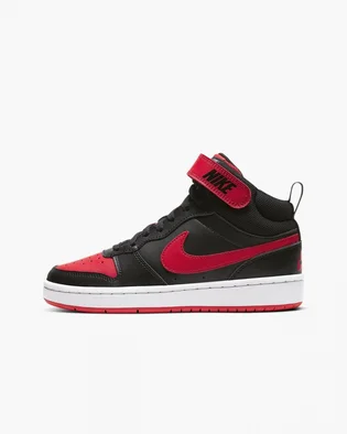 Кроссовки детские Nike Court Borough Mid 2 (Gs) Black/Red Cd7782-003