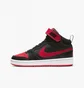 Кроссовки детские Nike Court Borough Mid 2 (Gs) Black/Red Cd7782-003