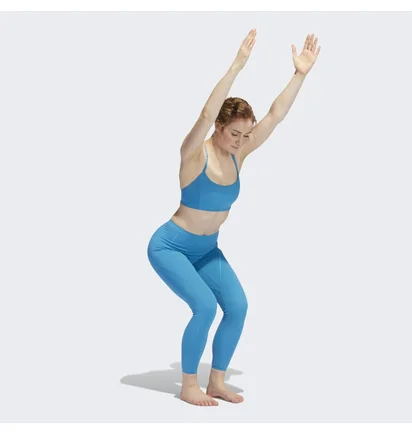 Топ женский Adidas Yoga Studio Light-Support 3-Stripes Bra Blue Hh9127