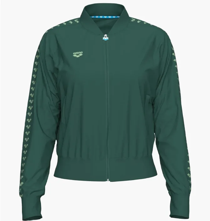 Олимпийка женская Arena Relax Iv Team Jacket Green 001223-661
