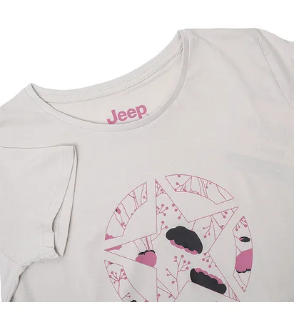 Футболка жіноча Jeep T-Shirt Star Botanical Print J22W White O102614-J863