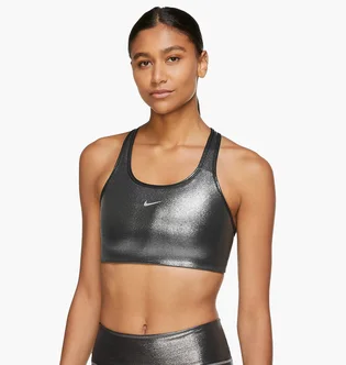 Топ женский Nike W Nk Swoosh Icnclsh Shmr Bra Black/Metallic Ct3791-010
