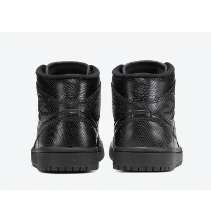 Кроссовки женские Nike Air Jordan 1 Mid Wmns Snakeskin Black Bq6472-010