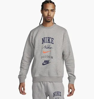 Свитшот мужской Nike Long-Sleeve Crew-Neck Sweatshirt Club Fleece Green FN2610-063
