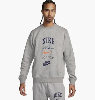 Свитшот мужской Nike Long-Sleeve Crew-Neck Sweatshirt Club Fleece Green FN2610-063