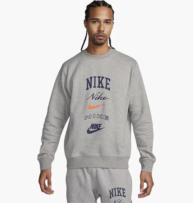 Свитшот мужской Nike Long-Sleeve Crew-Neck Sweatshirt Club Fleece Green FN2610-063