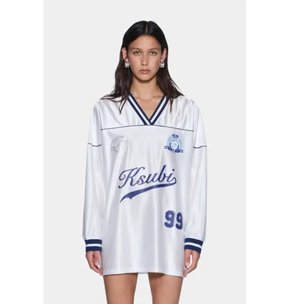 Платье женское Ksubi Teamster Ls Dress Vintage White WPS26DR004