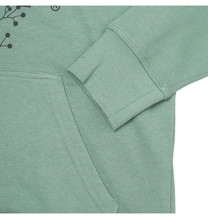 Худи женское Jeep Hooded Oversize Sweatshirt Botanical Print Turquoise O102606-E854