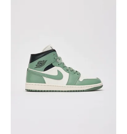 Кроссовки женские Air Jordan Air 1 Mid Green/White BQ6472-130