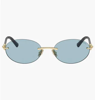 Солнцезащитные очки TIFFANY Light Blue/Gold TF-3104D-602180-56