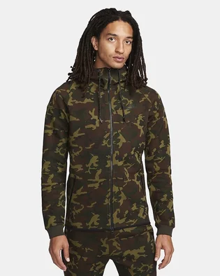 Женская толстовка Nike Sportswear Tech Fleece Og Windrunner Camo/Green FN3929-355