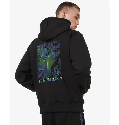 Худи мужское AUSTRALIAN Zoom Hoodie Fleece Black HCUFE0060-003