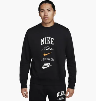 Свитшот мужской Nike Long-Sleeve Crew-Neck Sweatshirt Club Fleece Black FN2610-010