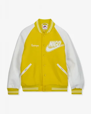Бомбер мужской Nike X Nigo Nrg Varsity Jacket Yellow/White FV5670-735