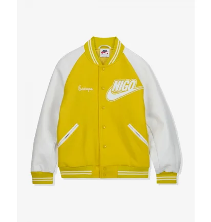 Бомбер мужской Nike X Nigo Nrg Varsity Jacket Yellow/White FV5670-735