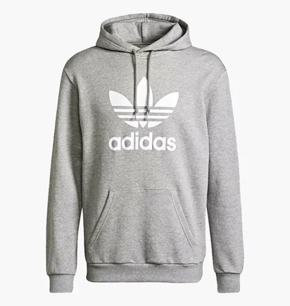 Худи мужское Adidas Adicolor Classics Trefoil Hoodie Grey H06669