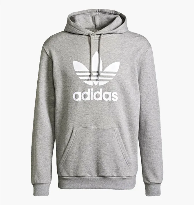 Худи мужское Adidas Adicolor Classics Trefoil Hoodie Grey H06669