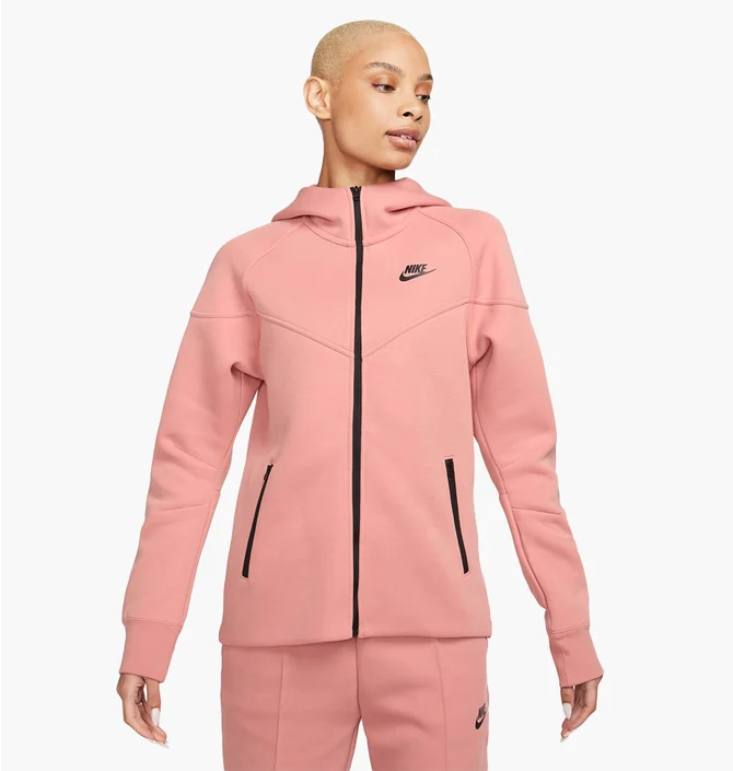 Женская толстовка Nike Sportswear Tech Fleece Windrunner WomenS Full-Zip Hoodie Pink FB8338-618