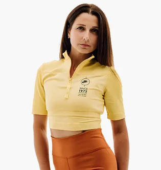 Топ жіночий Nike W Nsw Top Ss Rib Su Yellow FJ5253-700