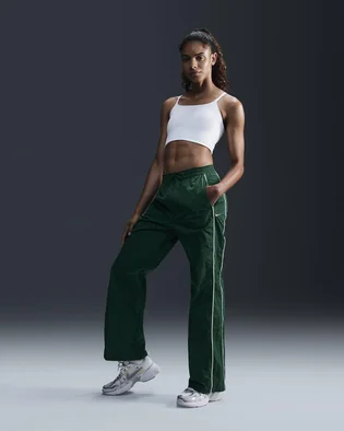 Штани жіночі Nike Windrunner High-Waisted Woven Open-Hem Pants Green FV7655-300