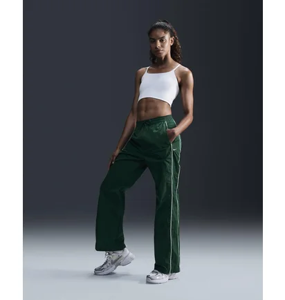 Штани жіночі Nike Windrunner High-Waisted Woven Open-Hem Pants Green FV7655-300