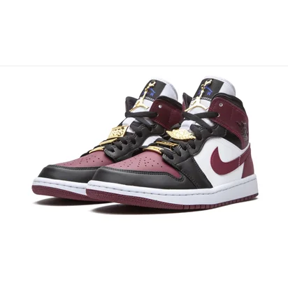 Кросівки жіночі Air Jordan Wmns 1 Mid Se Black/Bordo CZ4385-016