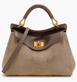 Сумка жіноча JW PEI Lucia Classic Faux Suede Top Handle Bag Brown BB2025BG123149JWP