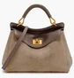 Сумка жіноча JW PEI Lucia Classic Faux Suede Top Handle Bag Brown BB2025BG123149JWP