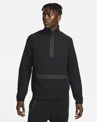 Кофта мужская Nike 1/2 Sportswear Tech Fleece Black FB7998-010