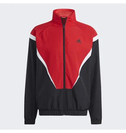 Спортивный костюм мужской Adidas Sportswear Woven Non-Hooded Track Suit Black/Red IJ6073