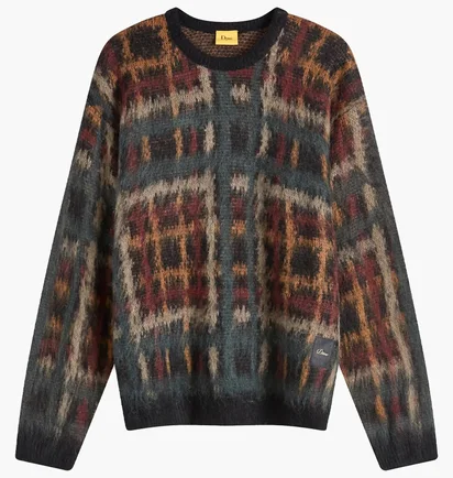 Кофта мужская Dime Plaid Mohair Knit Multi DIMEFA249BLK