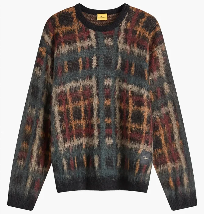 Кофта мужская Dime Plaid Mohair Knit Multi DIMEFA249BLK