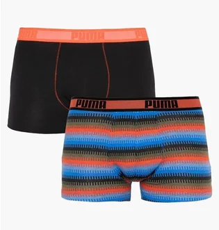 Трусы мужские Puma Worldhood Stripe Trunk Black/Multi (2 шт) 501004001-030