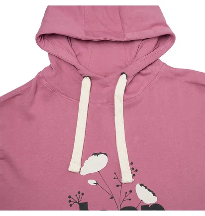 Худи женское Jeep Hooded Oversize Sweatshirt Botanical Print Pink O102606-P490