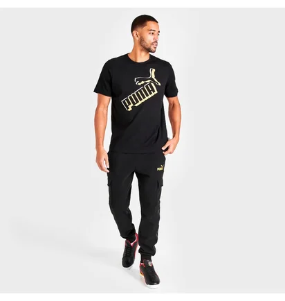 Футболка мужская Puma Essentials+ Big Metallic Logo T-Shirt Black 849866-01