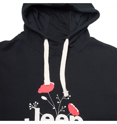 Худи женское Jeep Hooded Oversize Sweatshirt Botanical Print Black O102606-B000