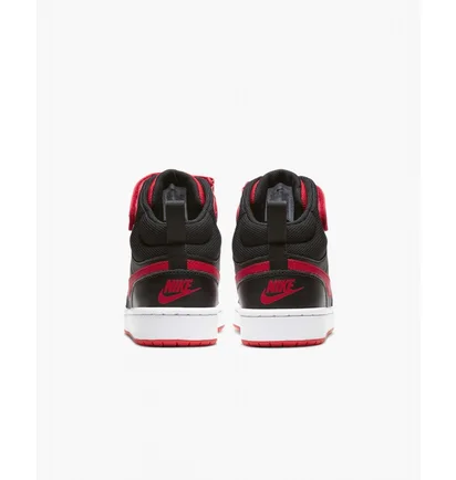 Кроссовки детские Nike Court Borough Mid 2 (Gs) Black/Red Cd7782-003