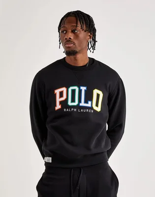 Свитшот мужской Ralph Lauren Polo Rl Fleece Logo Sweatshirt Black 710890191001
