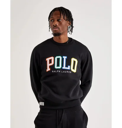 Світшот чоловічий Ralph Lauren Polo Rl Fleece Logo Sweatshirt Black 710890191001