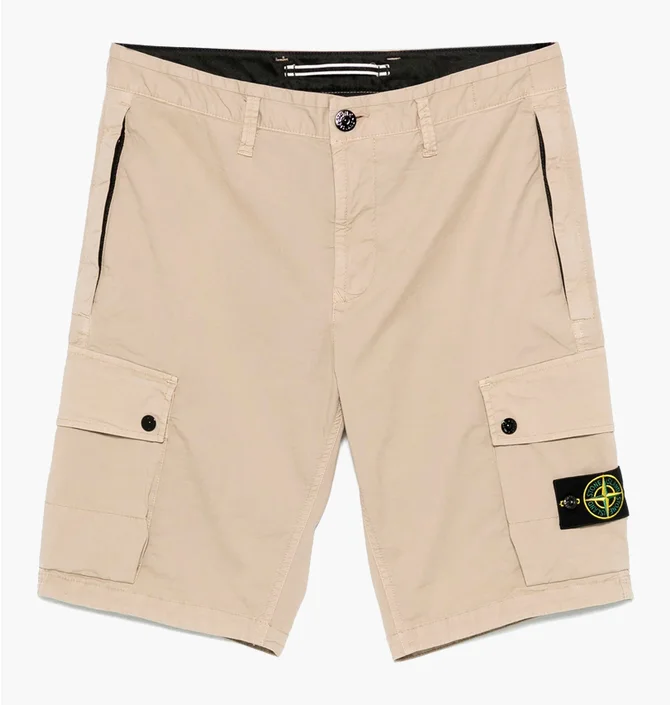 Шорты мужские Stone Island Bermuda With Badge Beige K1S15L100011-S0010-V009A