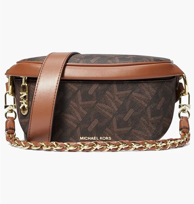 Сумка жіноча Michael Kors Slater Extra-Small Empire Signature Logo Sling Pack Brown 30H3G04M0B-BROWN-LUGGAGE-79688