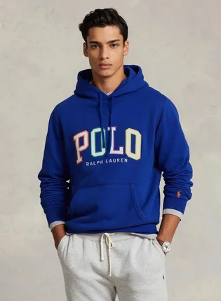 Худі чоловіче Ralph Lauren Fleece Logo Hoodie Blue 710890190003