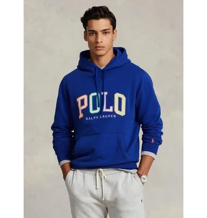 Худи мужское Ralph Lauren Fleece Logo Hoodie Blue 710890190003