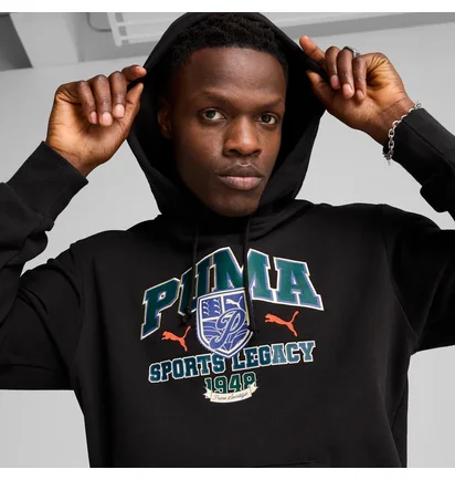 Худи мужское Puma Sports Legacy Graphic French Terry Black 629629-01