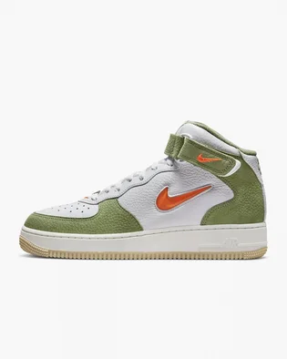 Кросівки чоловічі Nike Air Force 1 Mid Qs MenS Shoes White/Olive DQ3505-100