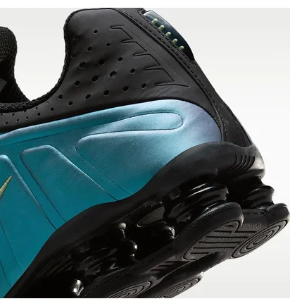 Кросівки чоловічі Nike Shox R4 Reflective Black/Turquoise IF4849-500