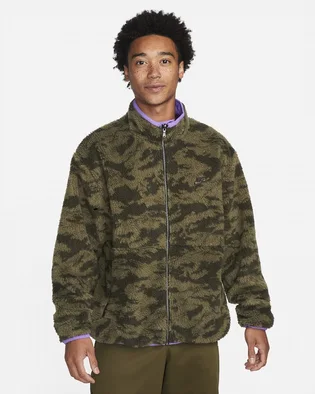 Кофта мужская Nike Club+ Winter Camo/Green Dq4884-542