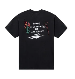 Футболка унисекс bianca chandôn Hello Hell Black FW24BC-HH