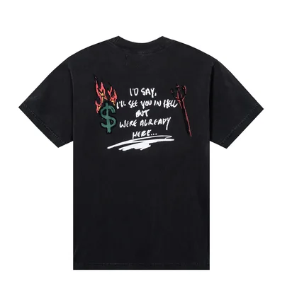 Футболка унісекс bianca chandôn Hello Hell Black FW24BC-HH