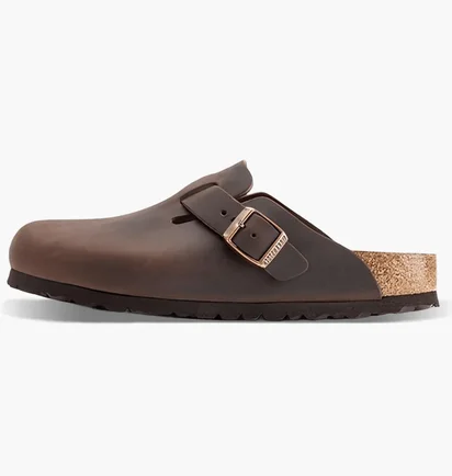 Тапочки унисекс BIRKENSTOCK Boston Oiled Leather Tobacco Brown 0960811